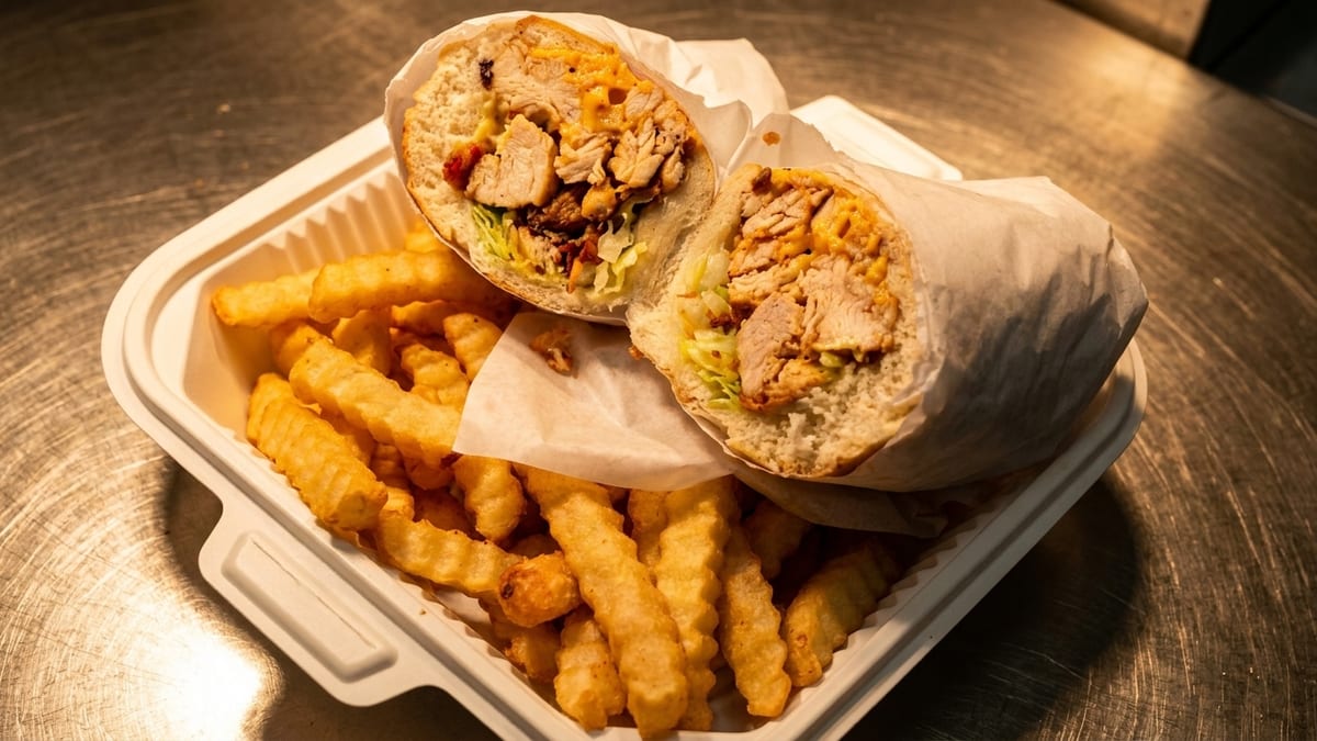Hoagies, prawns, and seasoned fries